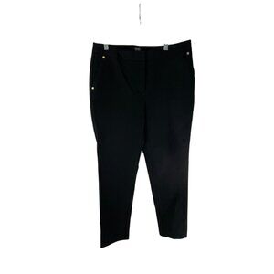 Jones New York Grace Ankle Pants Size 6 Women's Slim Fit Black Mid Rise Office